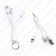 USB кабель 2 в 1 (lightning) (micro) фото