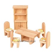 Мини–мебель 16, набор игрушечной мебели из дерева Столовая фото