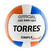 Мяч волейбольный Torres Simple Orange V30125, р.5 фото