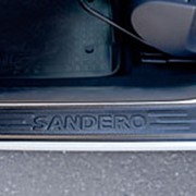 Накладки на пороги Renault Sandero/Stepway 2014-наст.время (АБС-пластик) фотография