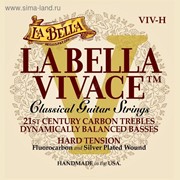 Струны для классической гитары La Bella VIV-H Vivace карбон/посеребренные, сильное нат. фото