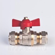 Кран шаровый для мет/пласт труб 16*16 б/ф уп/10 (шт.) Арт: 3759_s фото