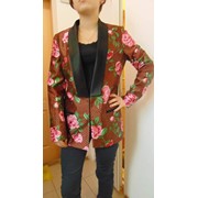 Пиджак с цветочным принтом фото