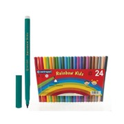 Фломастеры CENTROPEN Rainbow Kids, 24 цвета, смываемые, эргономичные, вентилируемый колпачок, 7550/24 фото