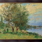 Картина Фигуры на берегу реки, Лебург, Альберт фото