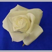 Цветок латексный Роза 220мм Белый 2 шт. фото