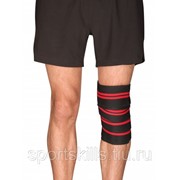 Суппорт колена (бинт) эластичный INDIGO IN262 2 м Черно-красный фотография