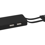 USB Hub Grid с двойными кабелями, черный фото