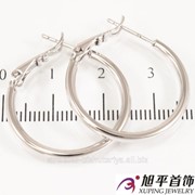 Серьги-кольца под серебро, позолота d =2,5см фото