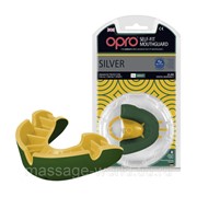 Капа OPRO Silver Green/Gold (002189003)