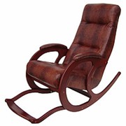 Кресло-качалка из экокожи Блюз-5 с подножкой