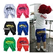 Одежда детская Free shipping Smile baby clothes kids wear children clothing girls pants candy-colored boys Middle pants fashion design, код 1096819688 фото