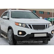 Хромированная решетка радиатора Kia Sorento 2009-