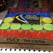 Свечи таблетки цветные в коробке 50 шт
