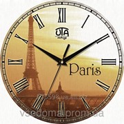 Часы настенные круглые Париж фотография