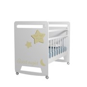 Кровать детская Good Night Star колесо-качалка (белый) (1200х600 ) фотография