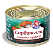 Сардинелла с овощным гарниром в томатном соусе, банка №6