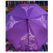 Зонт подростковый однотонный женский с рисунком фиолетовый фото