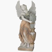Скульптура Ангел у вазы, цветной мрамор S60