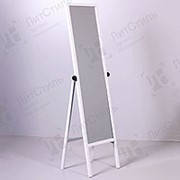 Зеркало напольное для примерки в полный рост, среднее, с ограничительным тросом УН-150-40(бел)