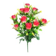 Цветок искусственный Роза 14 бутонов (92А245) фото