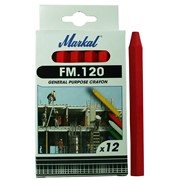 Мелок Markal FM.120 Industrial Crayon, восковой, от -20°С до +50°С, 120 x 11 мм Красный