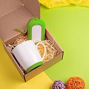 Набор подарочный MATISSE`TEAS: кружка, зарядное устройство, коробка, стружка, светло-зеленый фото