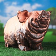 Садовая фигура “Свинья“, розовый цвет, 30 см фото