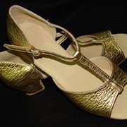 Обувь танцевальная, латина блок каблук 3.5