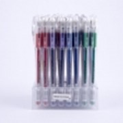 Набор гелиевых цветных ручек с блесткой 6 цв\48 шт упаковка AH 609 фото
