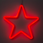 Фигура светодиодная 'Звезда красная' 28х28х2 см, фиксинг, 220 В, КРАСНЫЙ