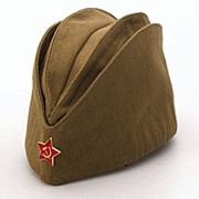 Пилотка солдатская образца ВОВ с красной звездой (60 р.)