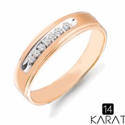 Золотое кольцо с бриллиантами 0,05 карат (Код: 16320) фото