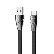 Кабель Hoco U57, USB - Type-C, 2.4 А, 1.2 м, плоский, черный фото