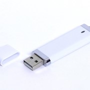 USB-флешка промо на 32 Гб прямоугольной классической формы, белый фото