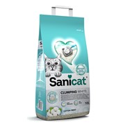 Sani Cat Sani Cat белоснежный комкующийся наполнитель с активным кислородом и ароматом хлопка (10 л) фотография