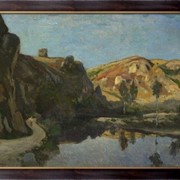 Картина Река и холмы, Арпиньи, Анри Жозеф фотография