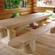 Мебель садово-парковая из натурального дерева фото