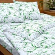 Ткань постельная Бязь 100 гр/м2 150 см Набивная Ландыши светло-зеленый/S532 TDT фотография