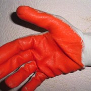 Перчатки полиакрилнитрильные с латексным покрытием фото