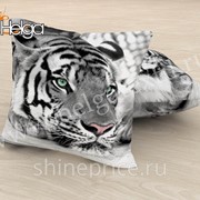 Белый тигр арт.ТФП2987 (45х45-1шт) фотоподушка (подушка Габардин ТФП) фото