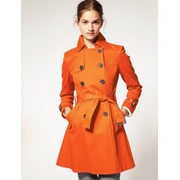 Пальто Topshop оранжевое фото