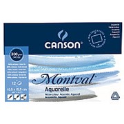 Canson Блок для акварели Canson Montval, склеенный, 12 листов, 300 гр/м2 10.5 x 15.5 см фотография