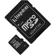 Карта памяти Kingston microSDHC 4GB Class 4 + SD адаптер (SDC4/4GB)