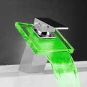 Смеситель-водопад со LED подсветкой(светодиодные) фото