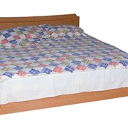 Кровать двухспальная со спинкой МДФ КР-12М 1640х2000х600 фото