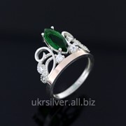Серебряное кольцо Корона фото