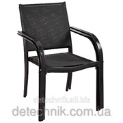 Стулья садовые Miami Stacking Patio Chairs in Charcoat - Pack of 2 Rollover image to zo