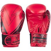 Перчатки боксерские ODIN, ПУ, красный, 12 oz (1738639) фото