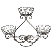 Подставка для цветов металл Весы 3яч (антик бронза) 57*77*24 см (шт.) фото